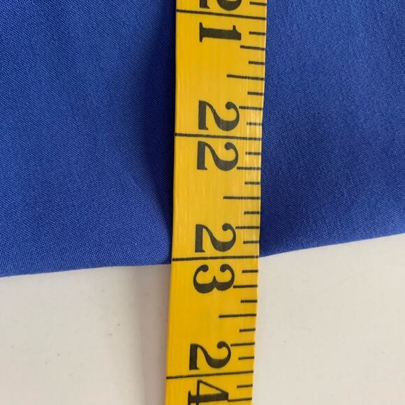 CREMIEUX Women's Blue Tie Front Long‎ Sleeve Button Down Blouse Size Medium - Picture 15 of 15